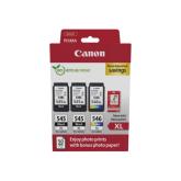 Set Cartuse Cerneala Canon PG-545XL x 2 / CL-546XL + coli hartie foto 10x15