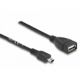 Cablu Delock 82905, USB-A 2.0 - Mini USB male, 0.5m, Black