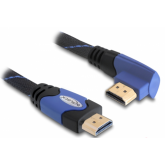 Cablu Delock 82956, HDMI male - HDMI male angled, 2m, Black-Blue