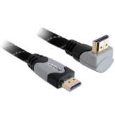 Cablu Delock 82994, HDMI male - HDMI male angled, 2m, Black-Gray