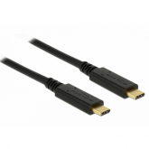 Cablu de date Delock 83042, USB-C male - USB-C male, 0.5m, Black