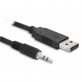 Cablu Delock 83114, USB 2.0 male - 3.5mm jack male, 1.8m, Black
