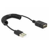 Cablu Delock 83163, USB 2.0 male - USB 2.0 female, 0.20m, Black