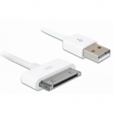 Cablu de date Delock 83169, USB-A - Apple 30pin, 1.8m, White