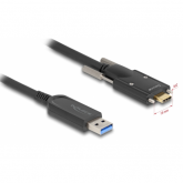 Cablu Delock 83201, USB-A male - USB-C male, 7.5m, Black