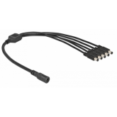 Cablu audio Delock 83288, 1 x 5.5 x 2.1 mm female - 5 x 5.5 x 2.1 mm male, 0.5 m, Black