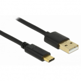 Cablu de date Delock 83327, USB 2.0 male - USB-C male, 2m, Black