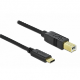 Cablu Delock 83328, USB-C male - USB-B 2.0 male, 0.5m, Black