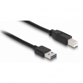 Cablu Delock 83358, USB 2.0 male - USB-B male, 1m, Black