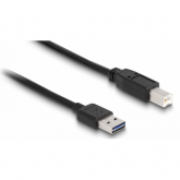 Cablu Delock 83360, USB 2.0 male - USB-B male, 3m, Black