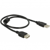 Cablu Delock 83401, USB 2.0 male - USB 2.0 female, 0.50m, Black