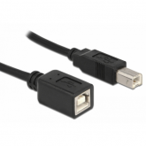 Cablu Delock 83427, USB-B 2.0 male - USB-B 2.0 female, 2m, Black