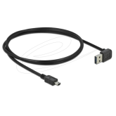 Cablu de date Delock 83543, USB 2.0 male - Mini USB-B, 1 m, Black