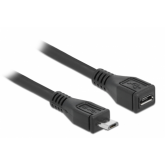 Cablu Delock 83567, micro USB-B male - micro USB-B 2.0 female, 0.5m, Black