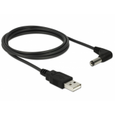 Cablu Delock 83578, USB male - DC 5.5 x 2.1 mm male, 1.5m, Black