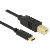 Cablu Delock 83666, USB-C male - USB-B male, 3 m, Black