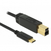 Cablu Delock 83675, USB-B 3.1 male - USB-C male, 1m, Black