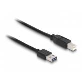 Cablu Delock 83684, USB 2.0 male - USB-B 2.0 male, 0.5m, Black