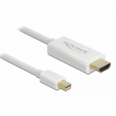 Cablu Delock 83706, Mini DisplayPort male - HDMI male, 1m, White