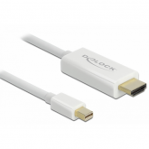 Cablu Delock 83707, Mini DisplayPort male - HDMI male, 2m, White