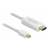 Cablu Delock 83708, Mini DisplayPort male - HDMI male, 3m, White