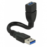 Cablu Delock 83713, USB 3.0 male - USB 3.0 female, 0.15m, Black