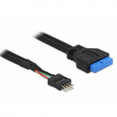 Cablu Delock 83791, USB 3.0 19pin female - USB 2.0 8pin male, 0.45m, Black