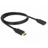 Cablu Delock 83809, DisplayPort male - DisplayPort female, 1m, Black