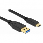 Cablu de date Delock 83869, USB 3.1 male - USB-C, 0.50m, Black