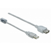 Cablu Delock 83881, USB 2.0 male - USB 2.0 female, 1m, Clear