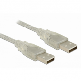 Cablu Delock 83886, USB 2.0 male - USB 2.0 male, 0.50m, Clear 