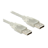 Cablu Delock 83890, USB-A male - USB-A male, 3 m, Transparent