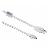 Cablu Delock 83907, USB 2.0 male - Mini USB-B male, 2m, Clear