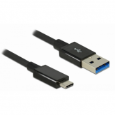 Cablu de date Delock 83983, USB 3.0 male - USB-C, 1m, Black