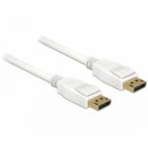 Cablu Delock 84879, DisplayPort male - DisplayPort male, 5m, White