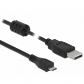 Cablu Delock 84909, USB 2.0 male - Micro USB-B 2.0 male, 3m, Black