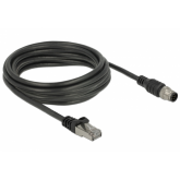 Cablu Delock 84923, RJ45 - M12 8pin, 2m, Black