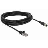 Cablu Delock 84926, RJ45 male - M12 8 pin, 10m, Black