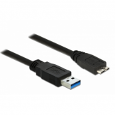 Cablu Delock 85072, USB 3.0 male - micro USB-B male, 1m, Black
