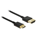 Cablu Delock 85118, HDMI male - mini HDMI-C, 0.25 m, Black