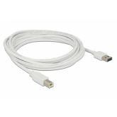 Cablu Delock 85154, USB 2.0 male - USB 2.0 B male, 3m, White