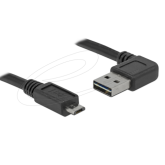Cablu Delock 85163, USB 2.0 male - micro USB-B male, 0.5 m, Black