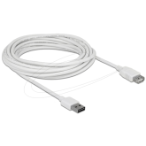 Cablu Delock 85202, USB 2.0 male - USB 2.0 female, 5 m, White