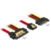 Cablu Delock 85228, SATA3 + SATA 15 pin - SATA 22 pin, 0.3 m, Black