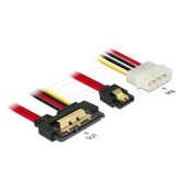 Cablu Delock 85230, SATA3 7 pin + Molex 7 pin - SATA 22 pin, 0.3 m