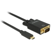 Cablu Delock 85261, VGA male - USB-C male, 1 m, Black