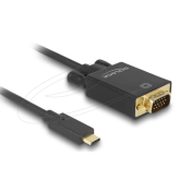 Cablu Delock 85262, USB-C male - VGA male, 2 m, Black