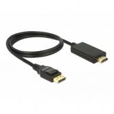 Cablu Delock 85316, DisplayPort male - HDMI male, 1m, Black