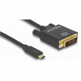 Cablu Delock 85320, USB-C male - DVI male, 1m, Black