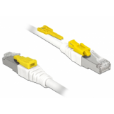 Patch Cord Delock 85330, S/STP, Cat6a, 0.5m, White